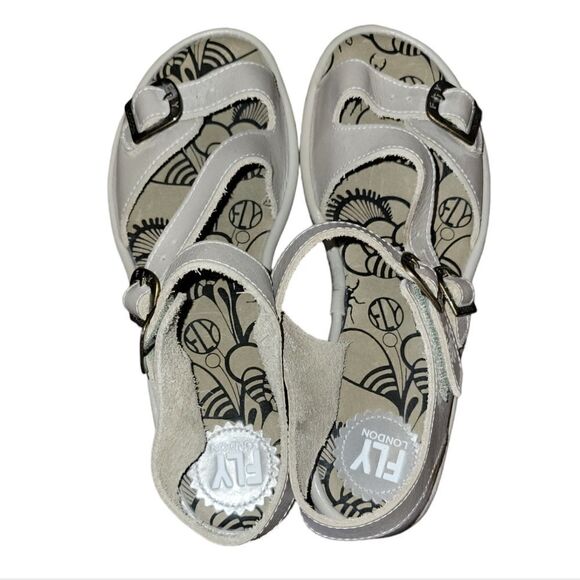 Fly London Women's ELIT141FLY Open Toe Sandals Grey/Taupe 8 8.5 39 - Picture 6 of 14